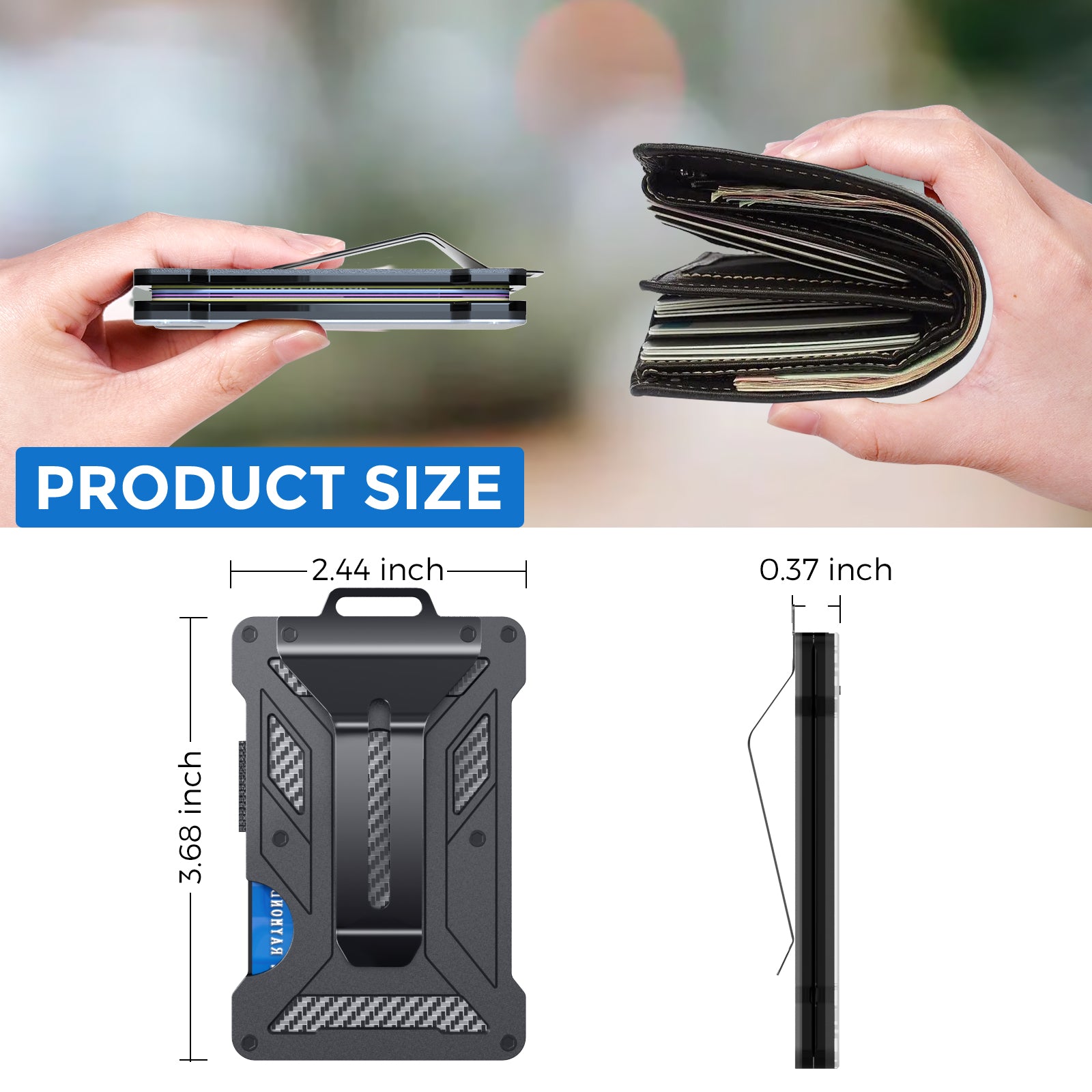AHASTYLE WG90 Badge Holder Wallet with Lanyard Aluminium Alloy RFID Blocking Office ID Card Holder AHASTYLE WG90 Badge Holder Wallet with Lanyard Aluminium Alloy RFID Blocking Office ID Card Holder
